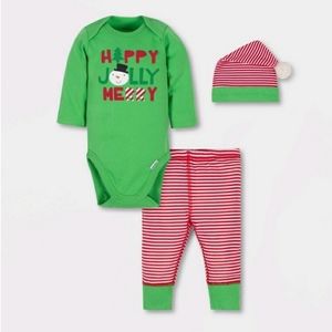 Gerber 3pc Holiday Onesie Set